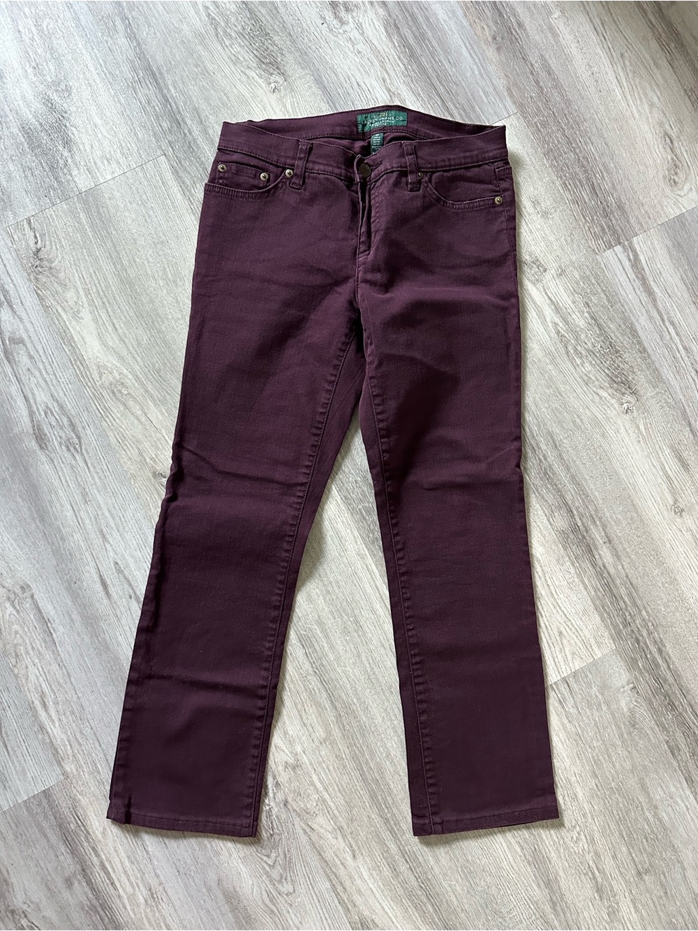 Ralph Lauren Straight-Leg Jeans in Deep Wine 4P